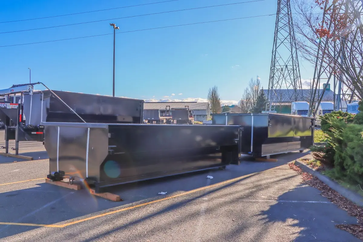 Roll-off dumpster ready for waste disposal at job site for Construction Dumpster Rental in Kennett Square